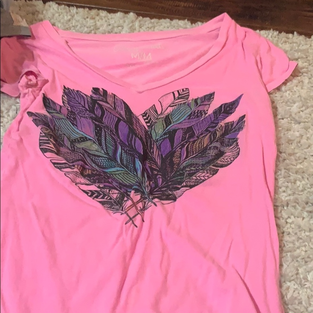 A pink shirt